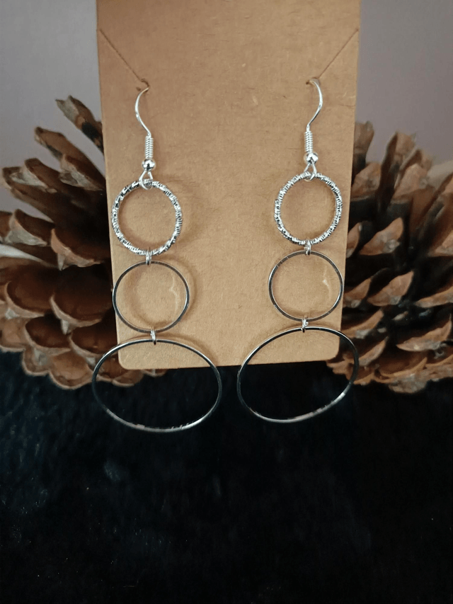 Boucles d'oreilles cercles  - Longue 8cm