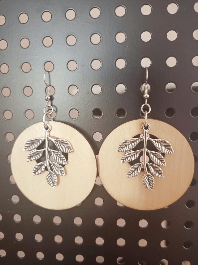 Boucles d'oreilles en bois  