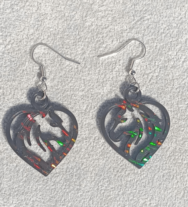 Boucles d'oreilles holographique 
