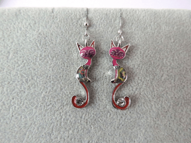Boucles d'oreilles chats 
