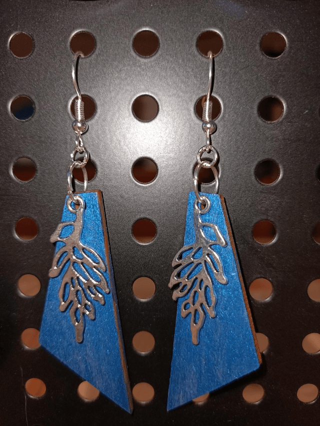 Boucles d'oreilles bleu électrique 