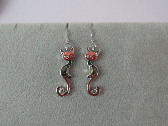 Boucles d'oreilles chats 