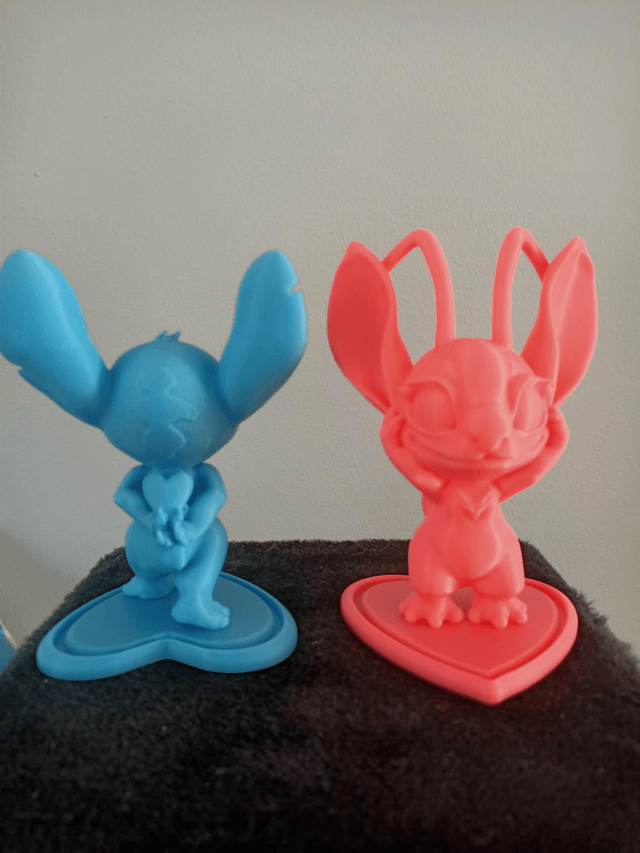 Figurines Couple Bleu & Rose
