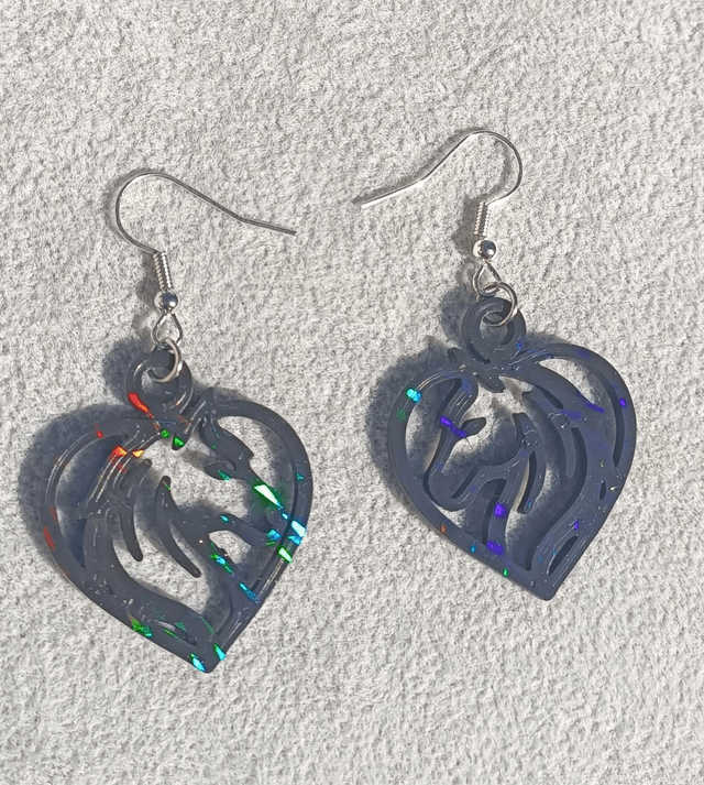 Boucles d'oreilles holographique 