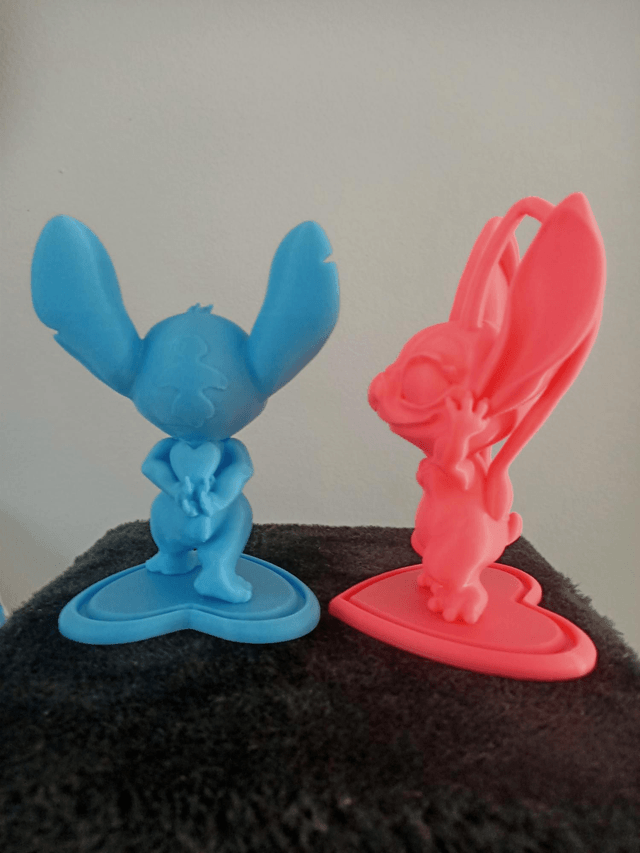 Figurines Couple Bleu & Rose