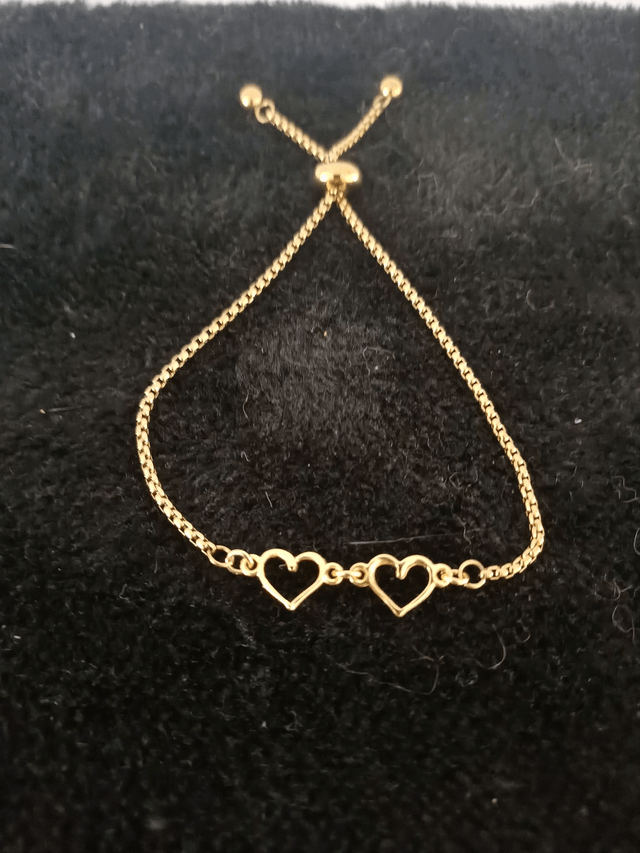 Bracelet cœur double 
