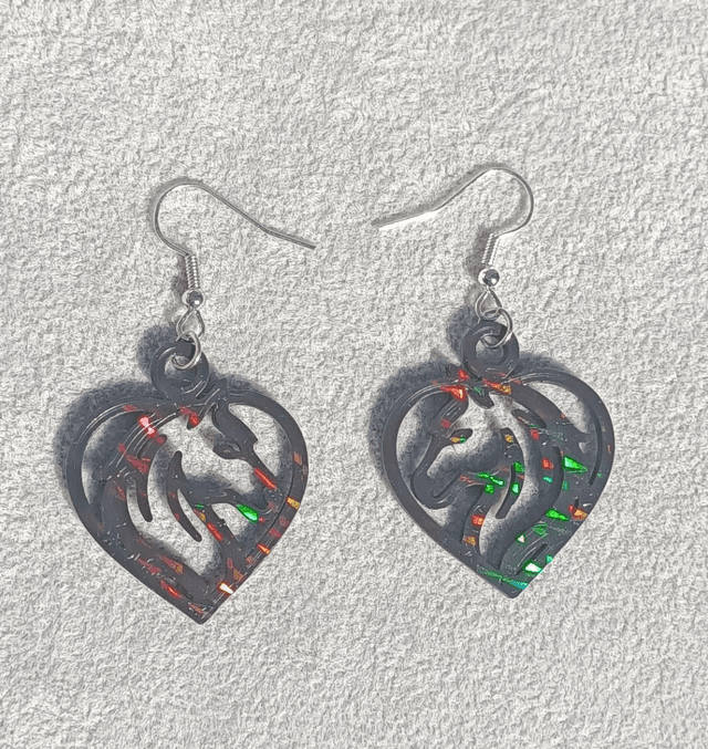 Boucles d&#039;oreilles holographique 