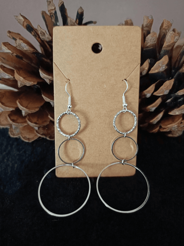 Boucles d&#039;oreilles cercles  - Longue 8cm