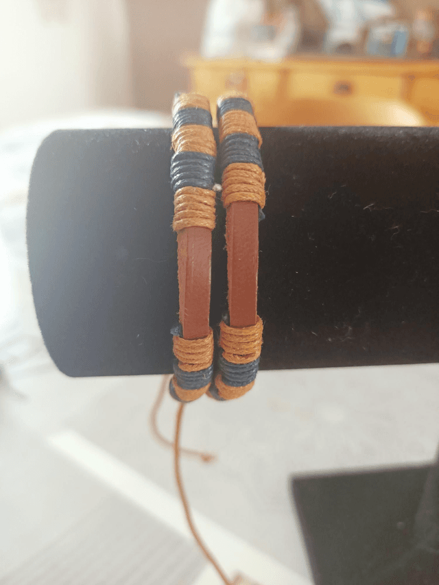Bracelet cuir et corde 