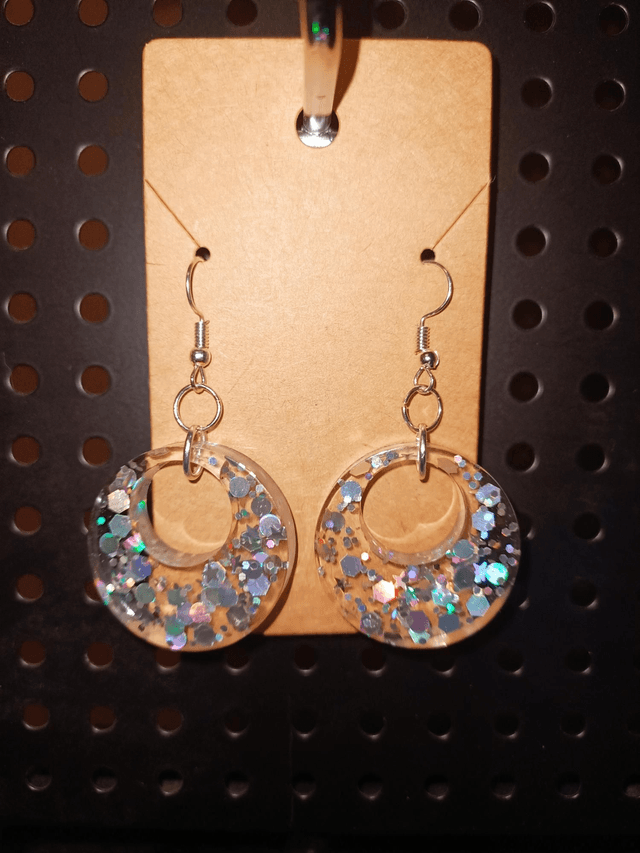 Boucles d&#039;oreilles holographique 
