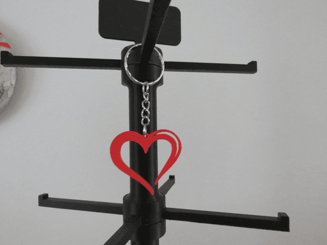 ❤️ Porte-clé Cœur  – Impression 3D PLA Zéro Pétrole