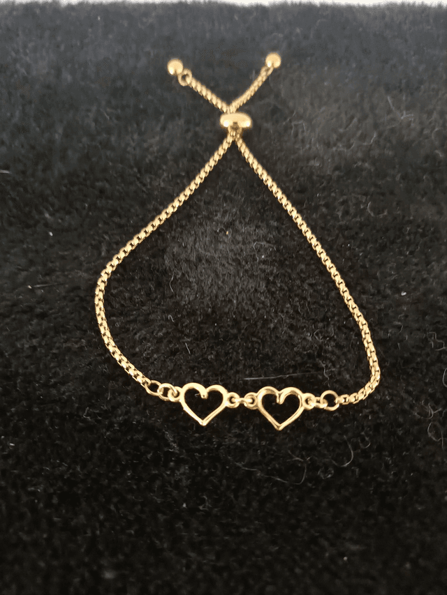 Bracelet cœur double 